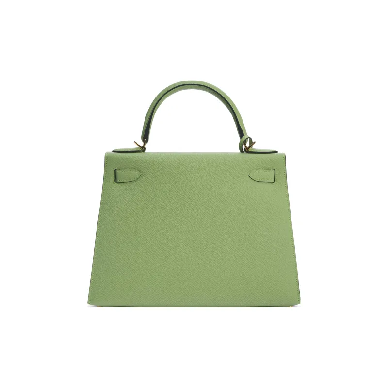 HERMES Kelly Epsom Leather Kelly Bag Shoulder Bag Crossbody Bag Handbag Regular Women's 3I Vert Criquet Avocado Green-2