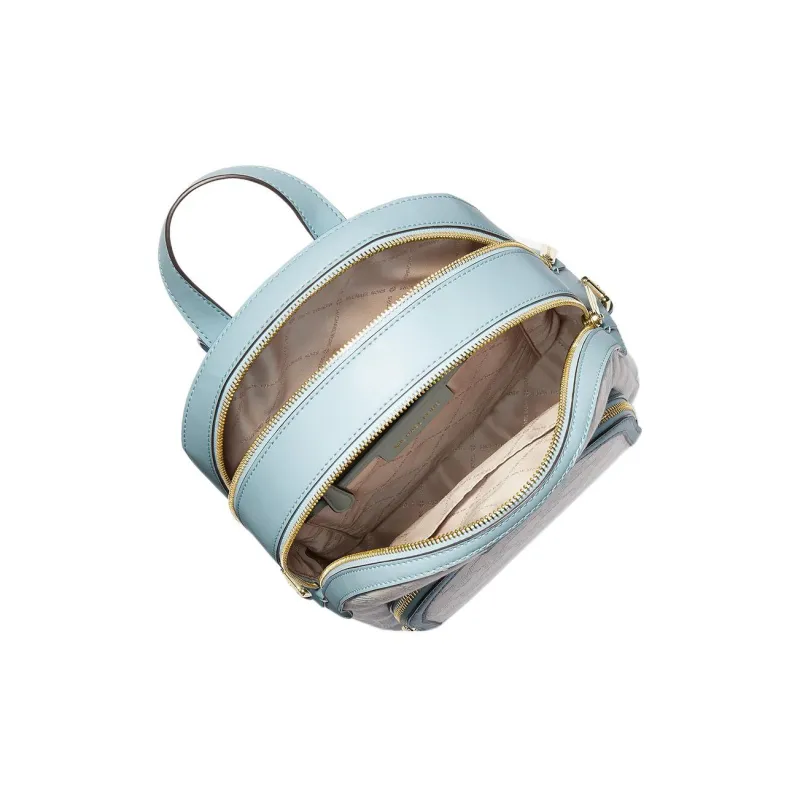 MICHAEL KORS Cotton Backpack Tubas Women's Ecru & Blue-3