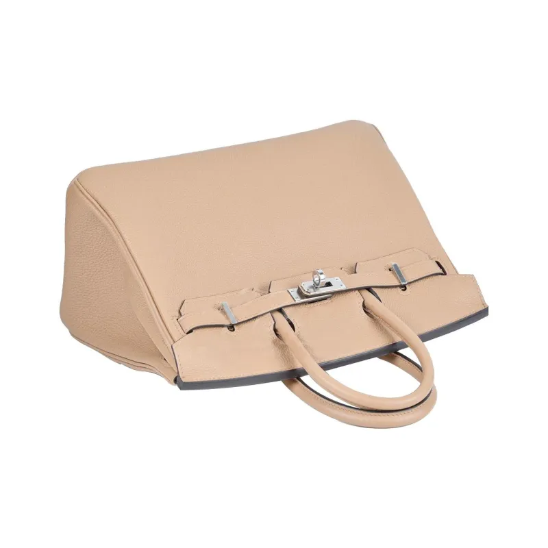HERMES Birkin Swift Leather Birkin Bag Handbags Regular Women's 0M Chai Milk Tea Beige-3