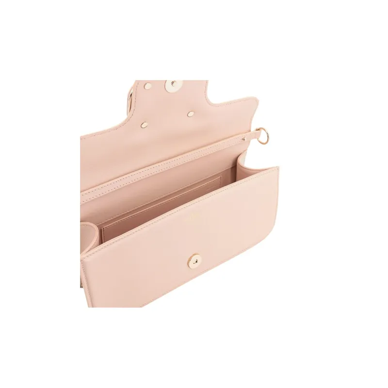 Valentino Locò Calfskin Baguette Bag Handbag Crossbody Bag Shoulder Bag Women's Light Pink-4