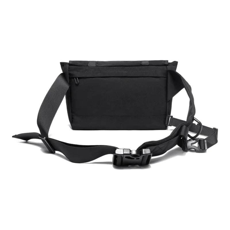 NOMK Oxford Messenger Bag, Shoulder Bag, Crossbody Bag Large Size Unisex Black-3