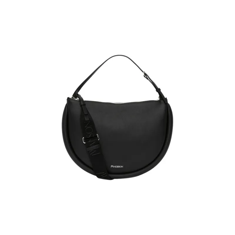 JW Anderson Full grain Calf Leather Handbag, Shoulder Bag, Crossbody Bag Medium Size Women's Black-0