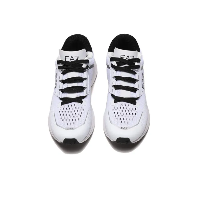 EMPORIO ARMANI EA7 Breathable Low Top Sports Casual Shoes Unisex White Black-3