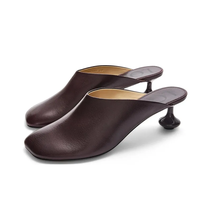 LOEWE Toy Closed Toe Slippers Women's Burgundy-2
