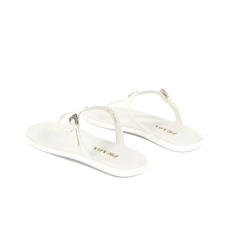 PRADA Odor Resistant Flip Flops Women's White-4