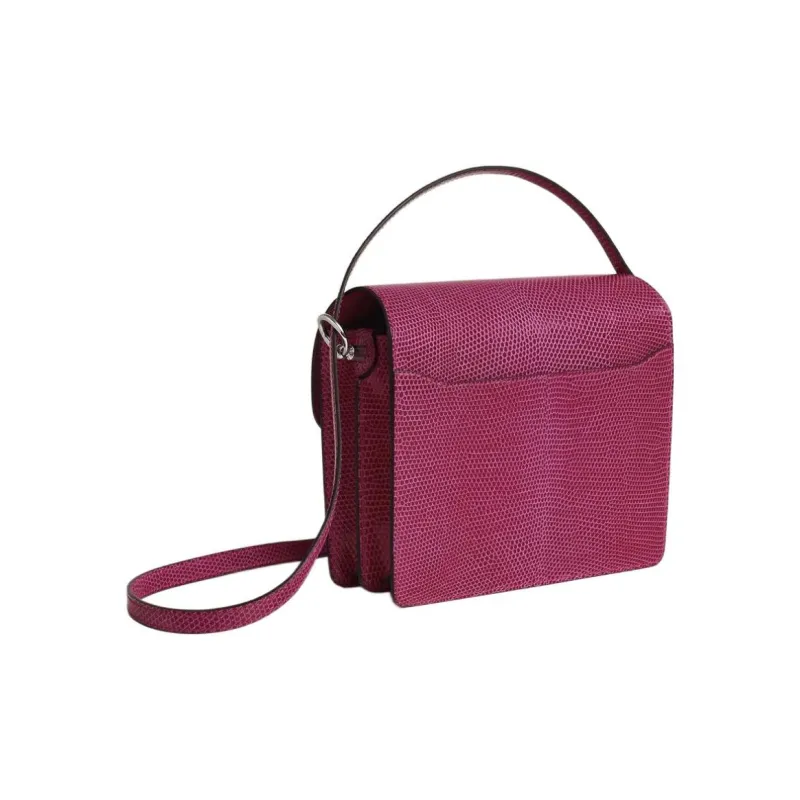 HERMES Roulis Niloticus Leather Pig Nose Bag Crossbody Bag Mini Women's L3 Rose Pourpre Purple Rose-2