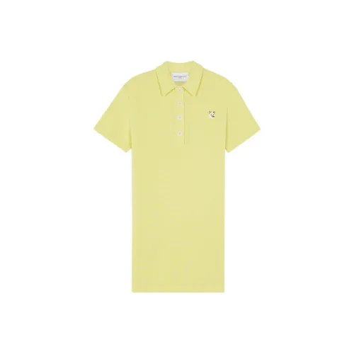 Maison Kitsune Short-Sleeved Dresses Women's Light Yellow