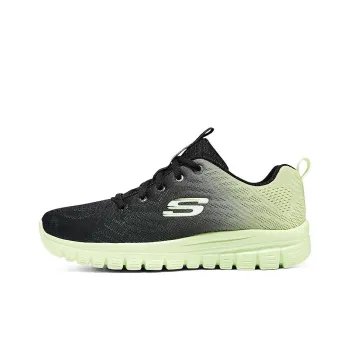 Skechers Graceful Sugar Cushioning Wear Resistant Low Top Casual Shoes Women's Black Green