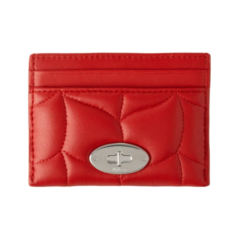Mulberry Nappa Leather Card Clip Card Holder Women's Red-0