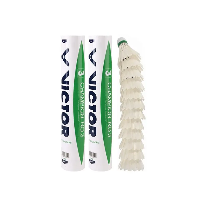 VICTOR Duck Feather Shuttlecock 12 Pack Water Duck Feather Big-Board Duck Feather Shuttlecocks-5