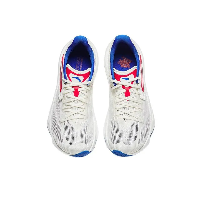 Anta Asphalt Road Fighter 2.0 Anti Slip Wear Resistant Low Top Training Running Shoes Men's Gray Blue Red-1