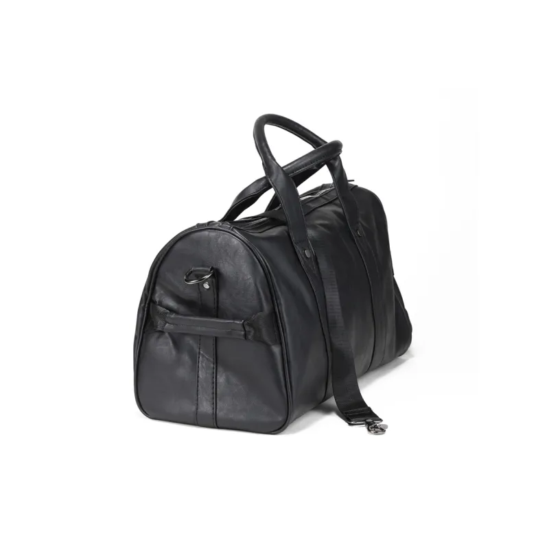 RUIGOR PU Gym Bag Shoulder Bag Crossbody Bag Handbag Large Size Unisex Black-6