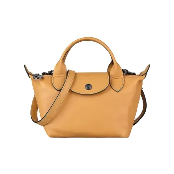 LONGCHAMP Le Pliage Cuir Sheepskin Dumpling Bag Crossbody Bag Shoulder Bags Women's Earth Yellow