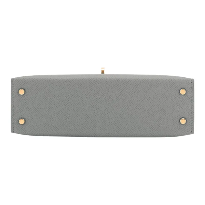 HERMES Mini Kelly Generation 1 Epsom Leather Second Generation Kelly Bag Shoulder Bag Handbag Mini Women's Almond Green-5