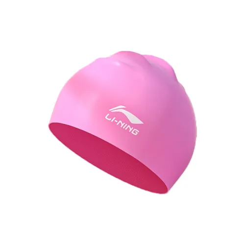 LiNing Swimming Caps Silicone Unisex Pink