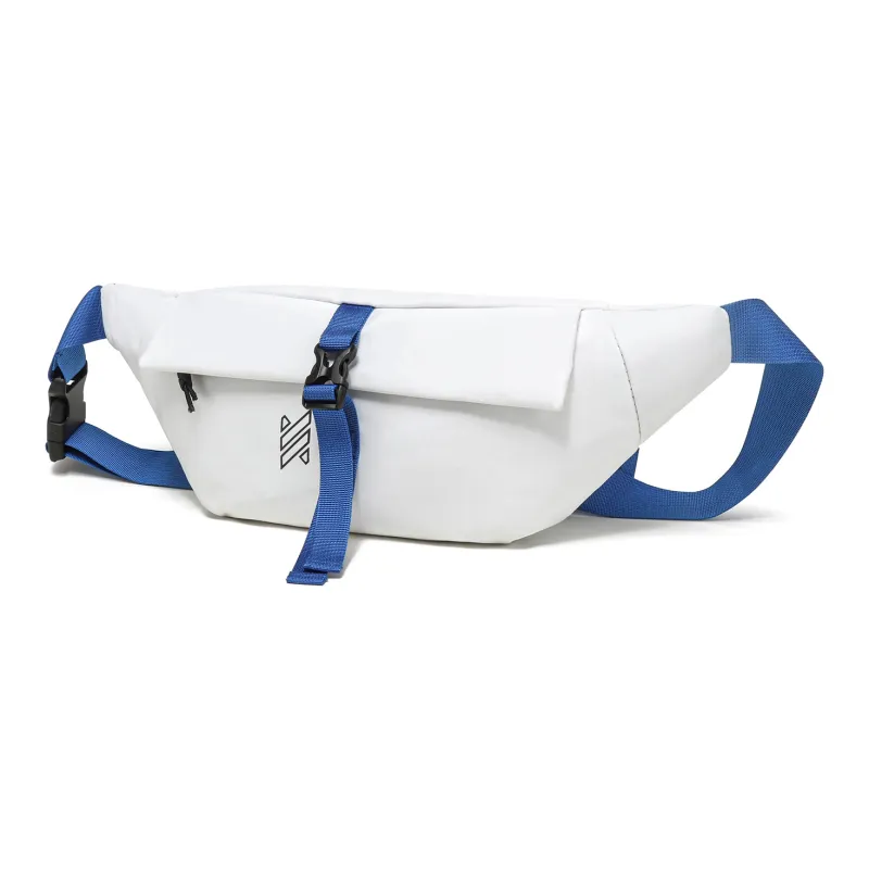 NOMK Oxford Workwear Bag, Dumpling Bag, Backpack, Shoulder Bag, Crossbody Bag, Fanny Pack Unisex White/Blue/Black-1