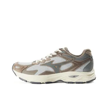 Mizuno Racer S Cushioning Anti Slip Wear Resistant Breathability Low Top Training Running Shoes Unisex Gray White