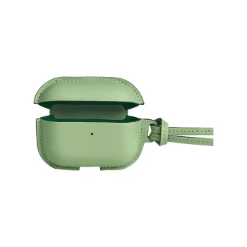 HERMES Swift Leather AirPods Pro Case Unisex Grasshopper Green/Bamboo Green