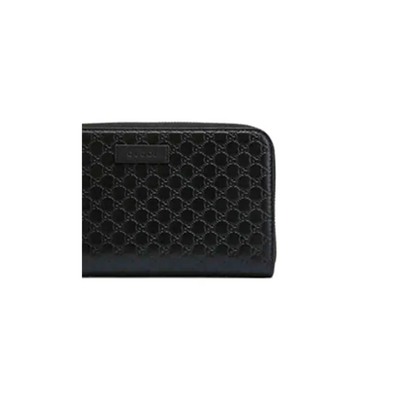 GUCCI Cow Leather Wallet Men's Black-4