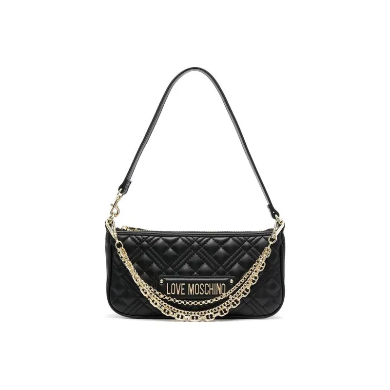 LOVE MOSCHINO Leather Handbag, Shoulder Bag Women's Black-0