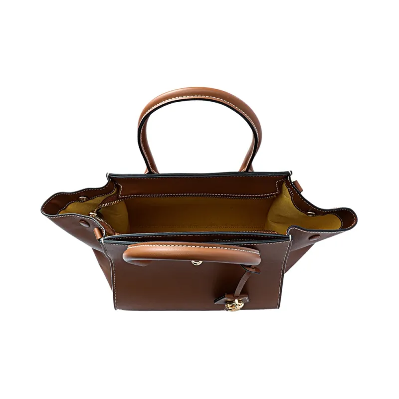 FION Genuine Leather Shoulder Bag, Crossbody Bag Tubas Women's Black, Brown-9