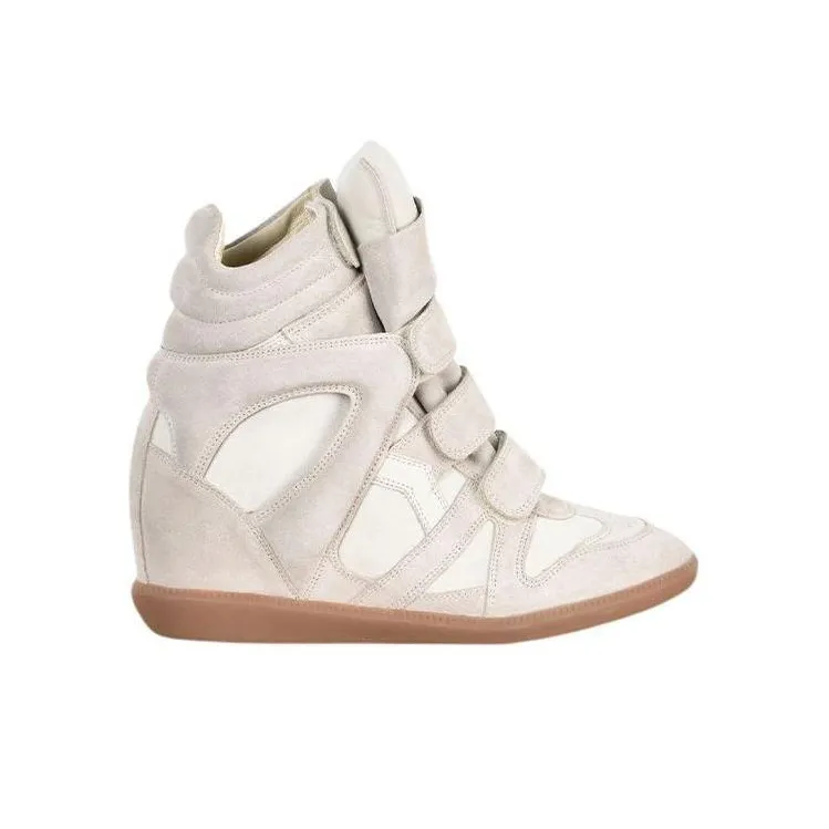 ISABEL MARANT Cushioning High Top Sports Casual Shoes Women's Beige-1
