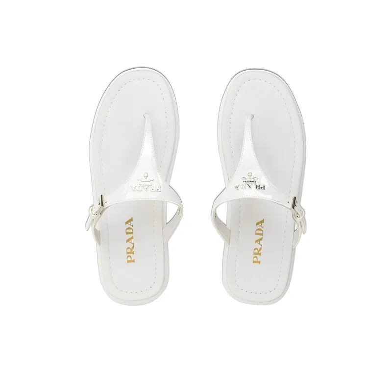 PRADA Odor Resistant Flip Flops Women's White-3