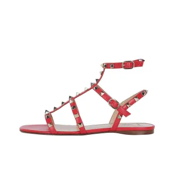 Valentino Rockstud GARAVANI Stylish Sandal Women's Red