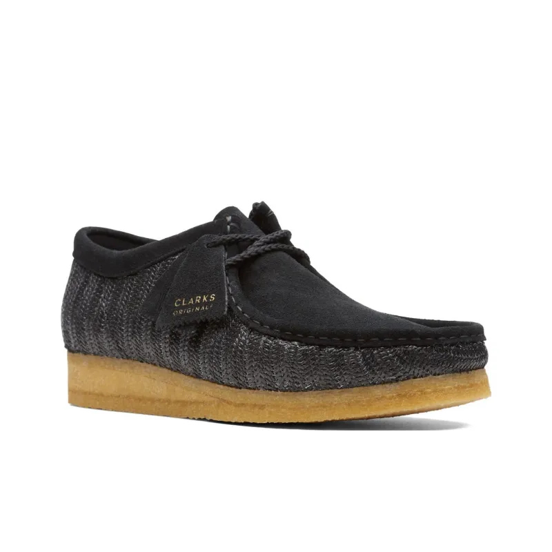 Clarks Originals Wallabee Black Raffia Txt-2