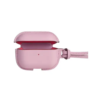 HERMES Swift Leather AirPods Pro Protective Case Earphone Case Unisex Brocade Gourd Purple/Rhododendron Pink