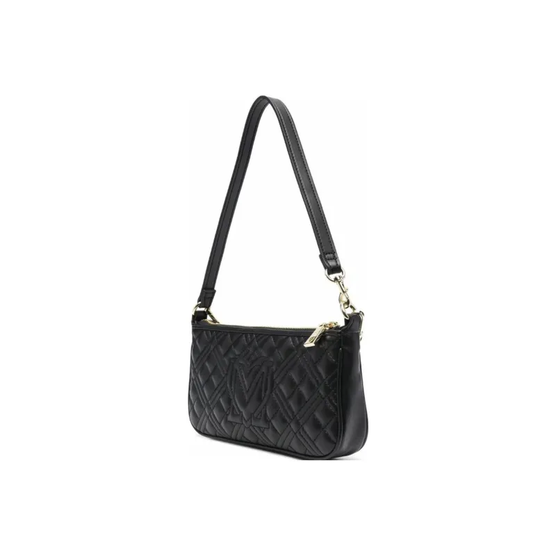 LOVE MOSCHINO Leather Handbag, Shoulder Bag Women's Black-2