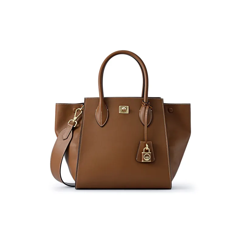 FION Genuine Leather Shoulder Bag, Crossbody Bag Tubas Women's Black, Brown-6