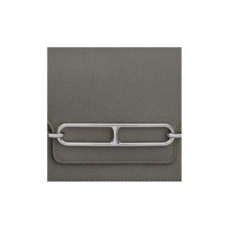 HERMES Roulis Evercolor Calfskin Pig Nose Bag Wallet Women's 0L Grismeyer Cumulonimbus Gray-3