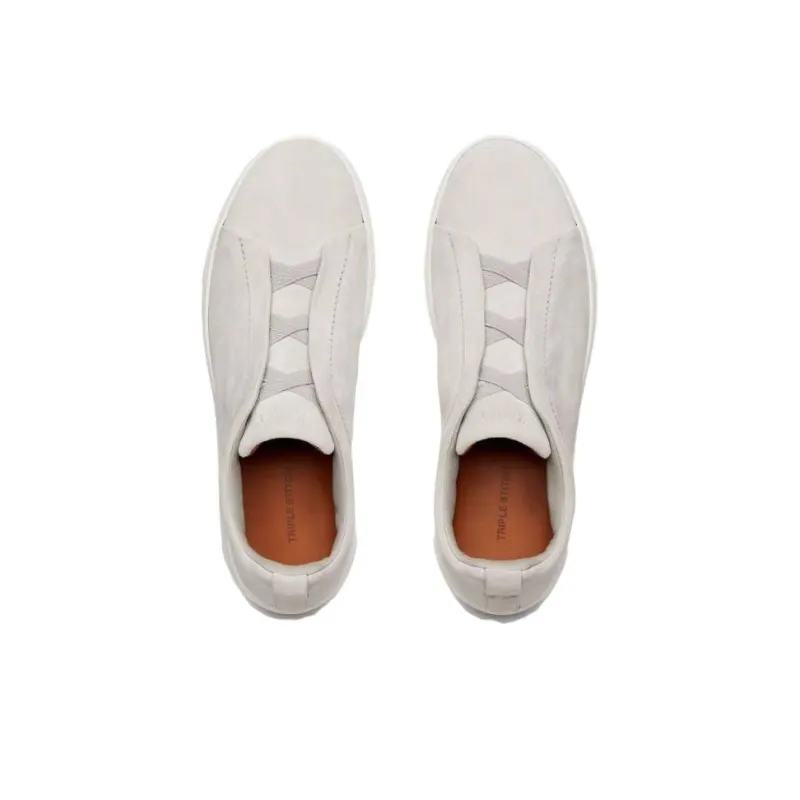 Zegna Triple Stitch Suede Sneakers-2