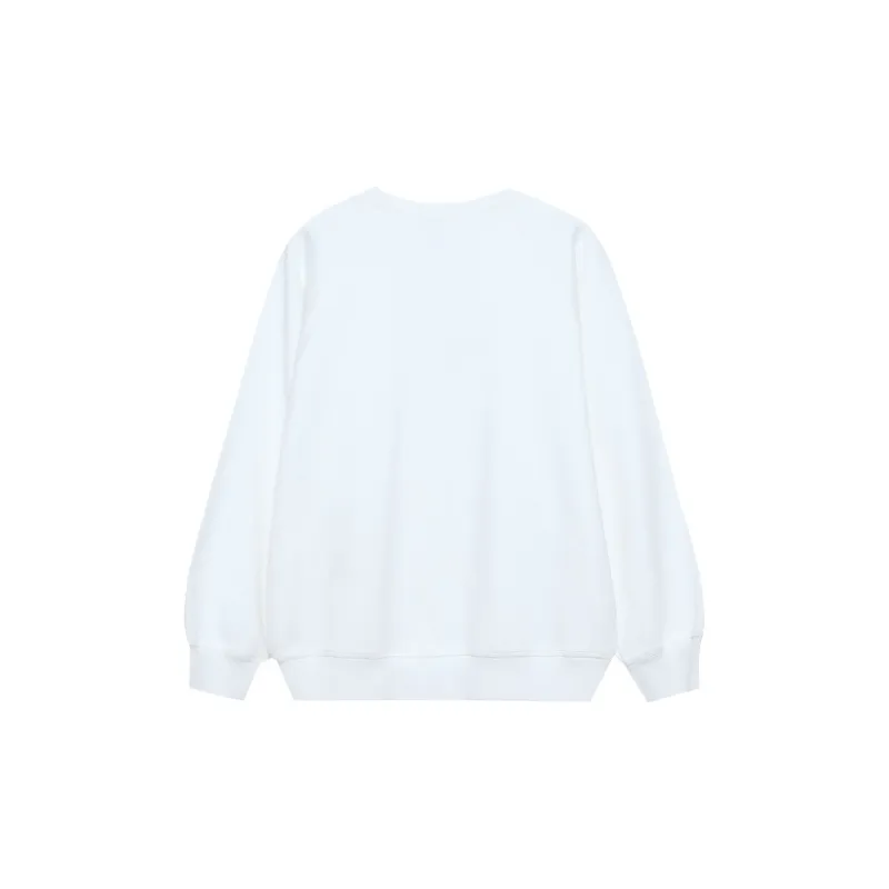 TCH Sweatshirts Unisex White With Black Logo-1