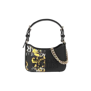 VERSACE JEANS COUTURE Polyester Shoulder Bag Medium Size Women's Black