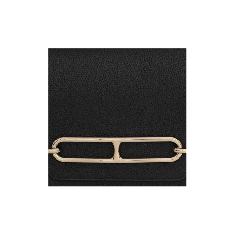 HERMES Roulis Taurillon Clemence Leather Pig Nose Bag Shoulder Bag Crossbody Bag Women's 89 Noir Black-4