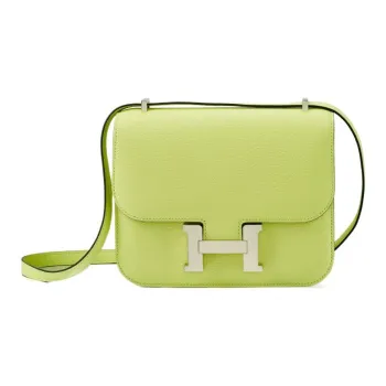 HERMES Constance Goatskin Crossbody Bag Mini Women's 9R Yellow Bud