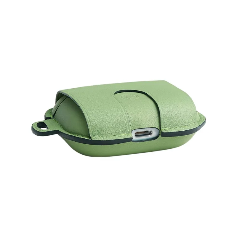 HERMES Swift Leather AirPods Pro Case Unisex Grasshopper Green/Bamboo Green-1