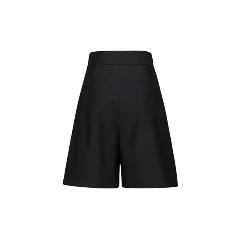 MEIYANG Casual Shorts Women's Simple Black-1