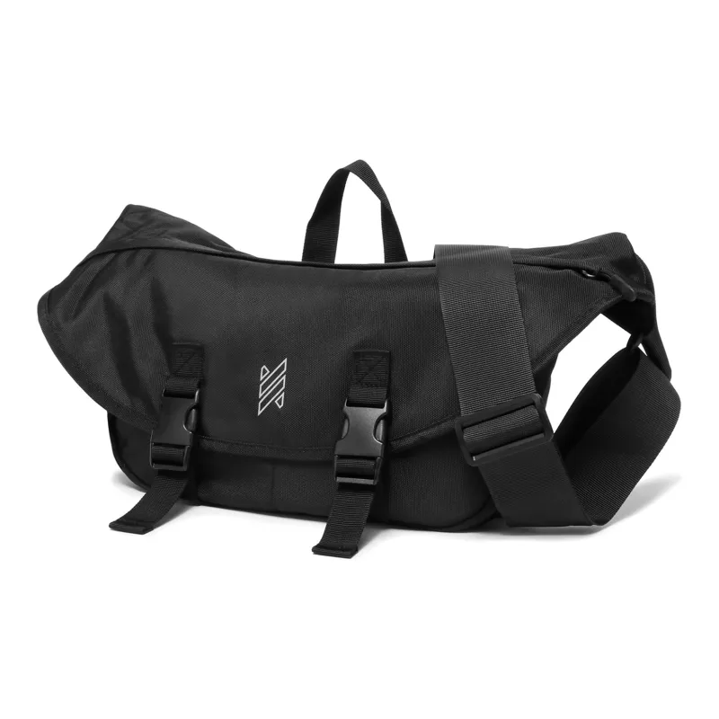 NOMK Oxford Messenger Bag, Crossbody Bag Large Size Unisex Black-1