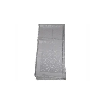 LOUIS VUITTON Knit Scarves Unisex Gray