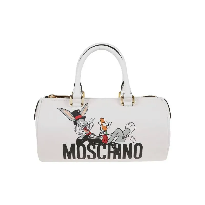 MOSCHINO Polyurethane Travel Bags Shoulder Bag Crossbody Bag Handbag Women's White-0