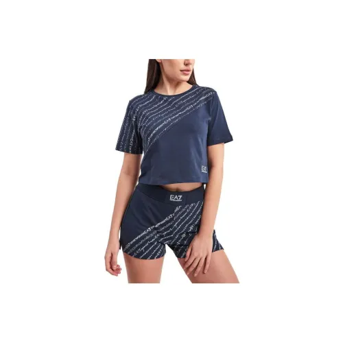 EMPORIO ARMANI Crop Tops Women's Marine Blue