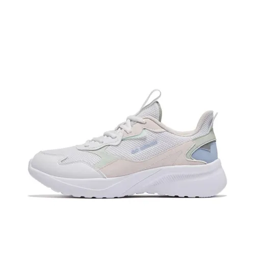 QIAODAN Anti Slip And Wear Resistant Breathable Low Top Running Shoes Women's White Pink