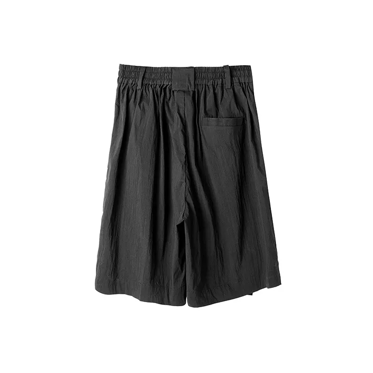 HUANXIANGZHE Casual Shorts Unisex Black-1