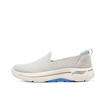 Skechers Go Walk Arch Fit Wear Resistant Breathable Cushing Impact Resistant Low Top Casual Shoes Women's Gray Blue