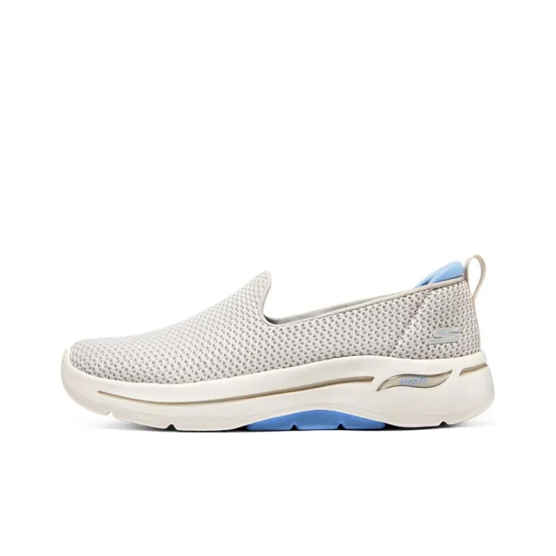Skechers Go Walk Arch Fit Wear Resistant Breathable Cushing Impact Resistant Low Top Casual Shoes Women's Gray Blue-0
