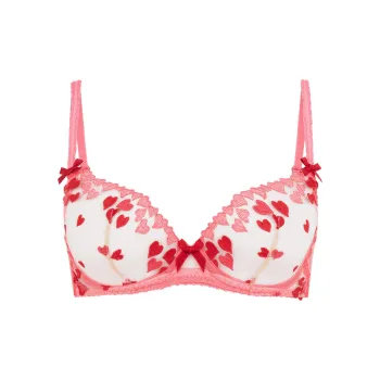 Agent Provocateur Heart-pattern Sheer Bra