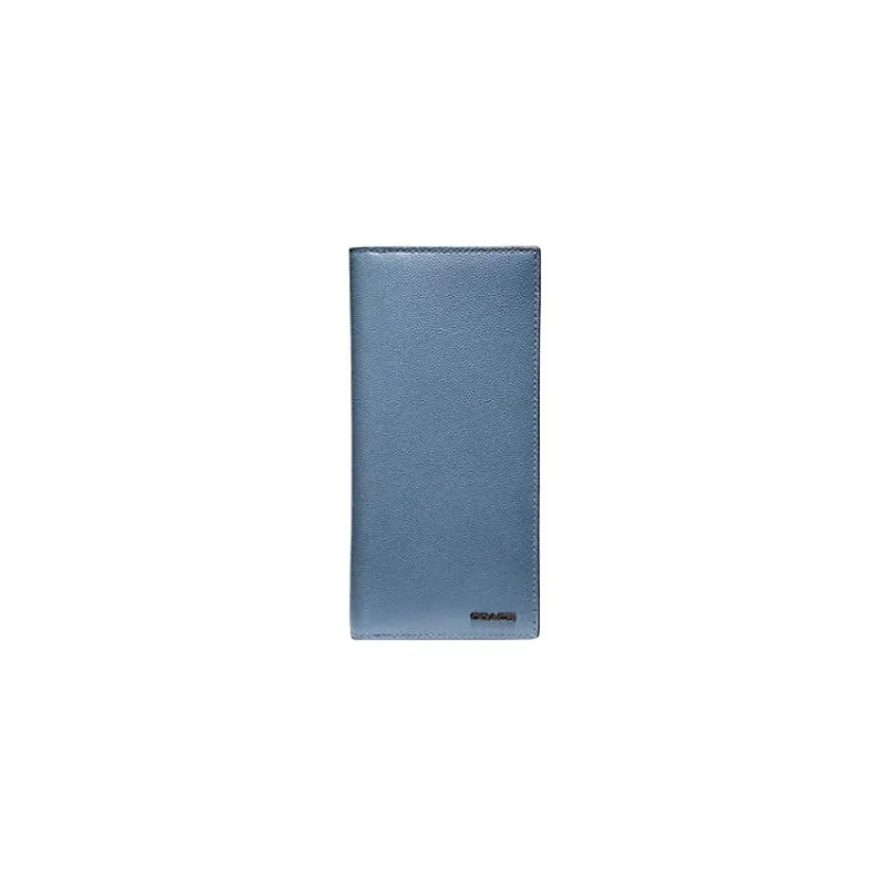 COACH Breast Grained Leather Clutches Card Holder Wallet Small Size Women's Blue-0